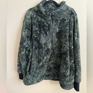 LuLaRoe Nancy Half Zip Pullover XL Green